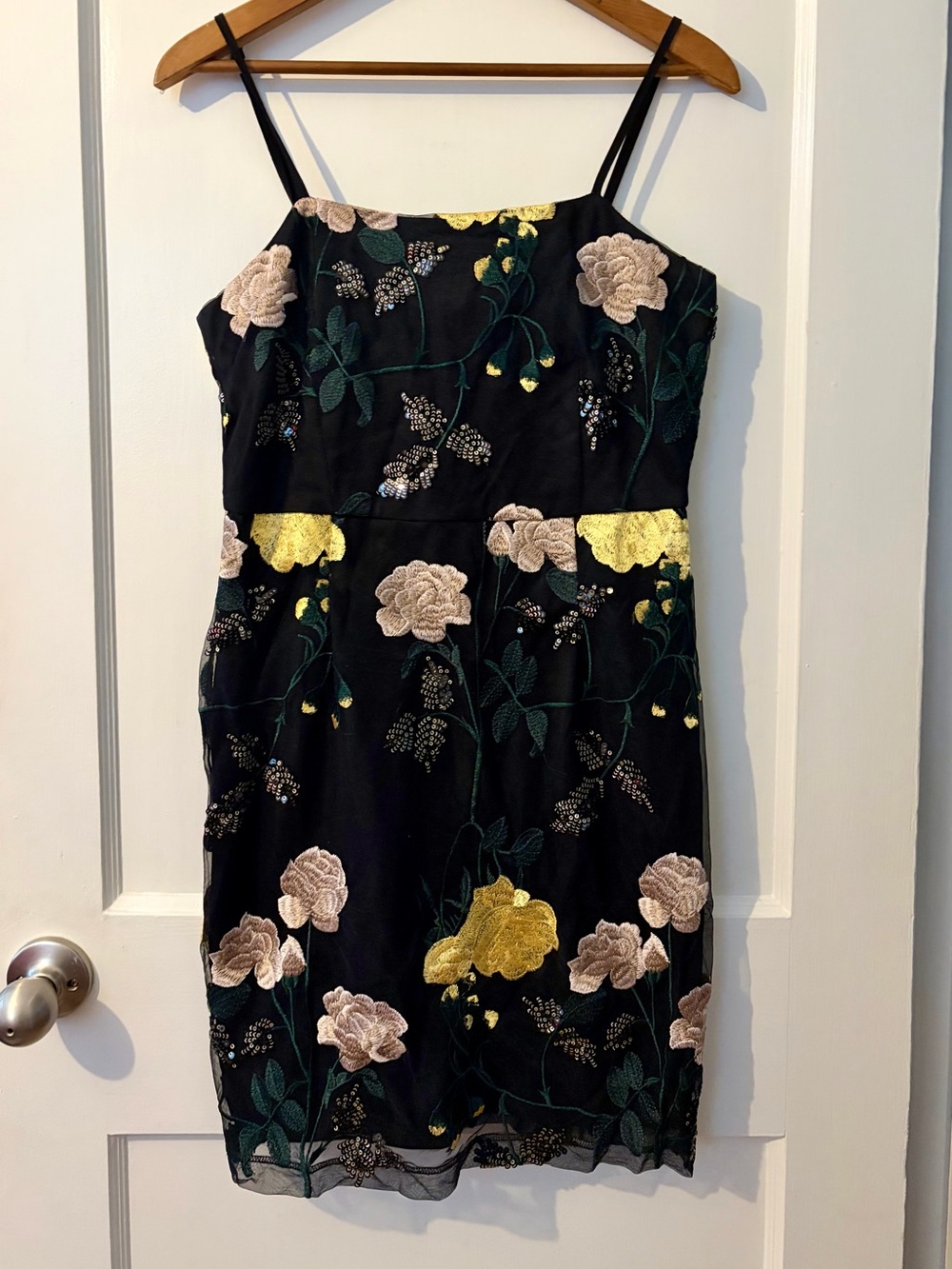 Lulus Rue Floral Embroidered Sequin Bodycon Mini Dress